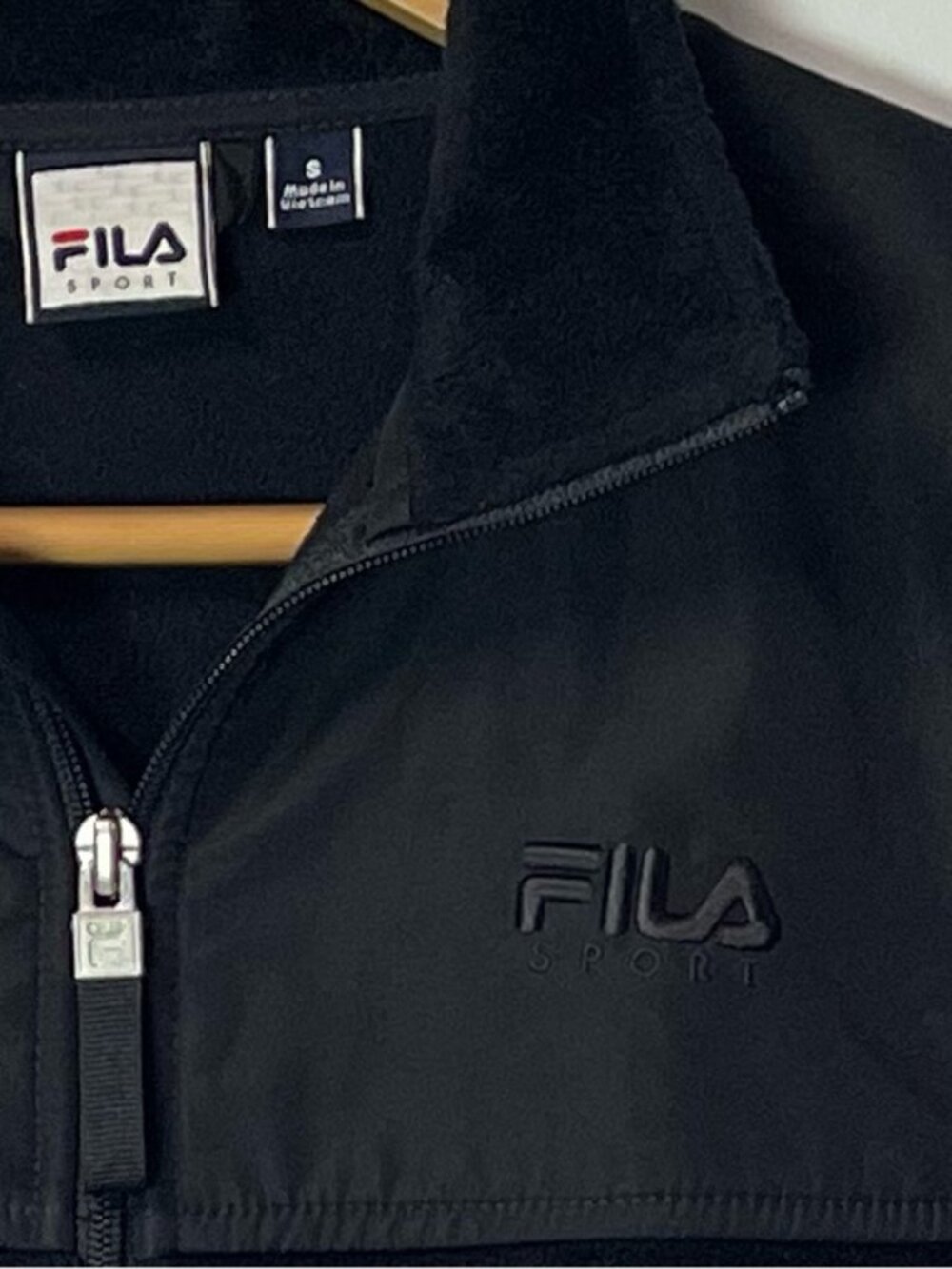 FILA SPORT Women's Black Full-Zip Sherpa Jacket - Picture 9 of 10